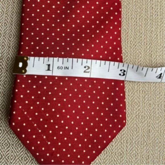 Vtg Mario Valentino Men's Red Silk Tie - Picture 6 of 6